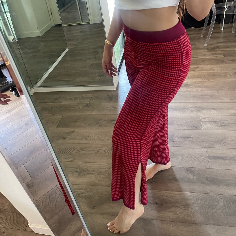 ZARA Pink/Red patterned pants. Super cute for summer and so comfortable! Size M